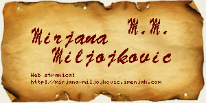 Mirjana Miljojković vizit kartica